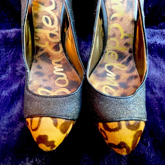 Sam Edelman Leopard Skin Heels 8.5 M - Picture 4 of 6